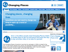 Tablet Screenshot of changing-places.org